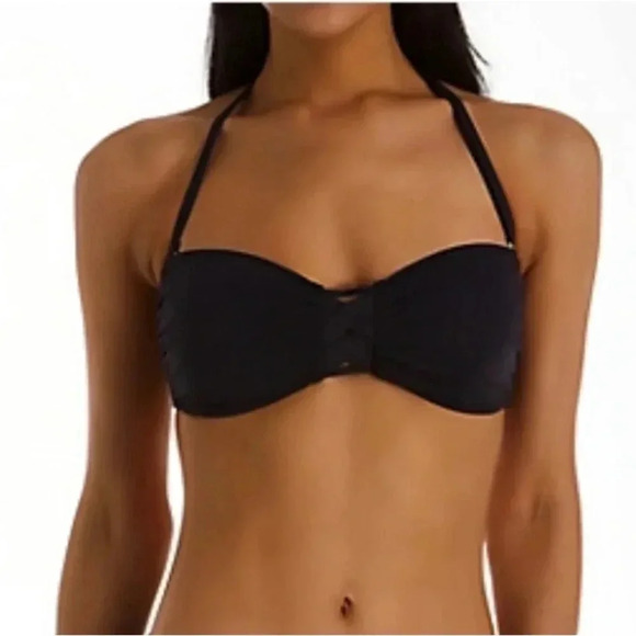 Bleu Rod Beattie Basket Case Shirred Molded Bandeau Swim Top and Bottom Size 14 - Picture 3 of 12